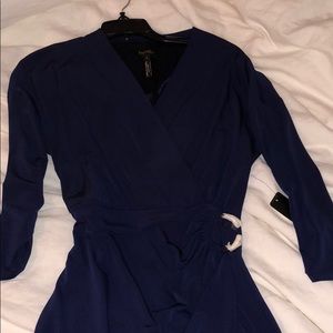 Navy Minidress with Ruching
